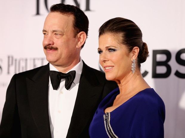 Tom Hanks e Rita Wilson no Tony Awards, em Nova York, nos Estados Unidos (Foto: Neilson Barnard/ Getty Images/ AFP)