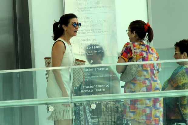 Fátima Bernardes em dia de compras na barra da Tijuca (Foto: Agnews )