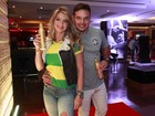 Fani assiste com namorado ao jogo Brasil X Camarões em festa no Rio