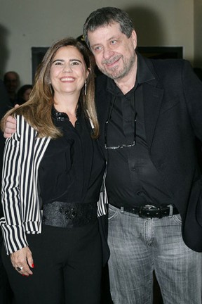 Mayara Magri e Flávio Galvão em pré-estreia em São Paulo (Foto: Raphael Castello/ Ag. News)