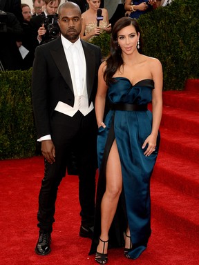 Kanye West e Kim Kardashian no MET Gala (Foto: AFP / Agência)