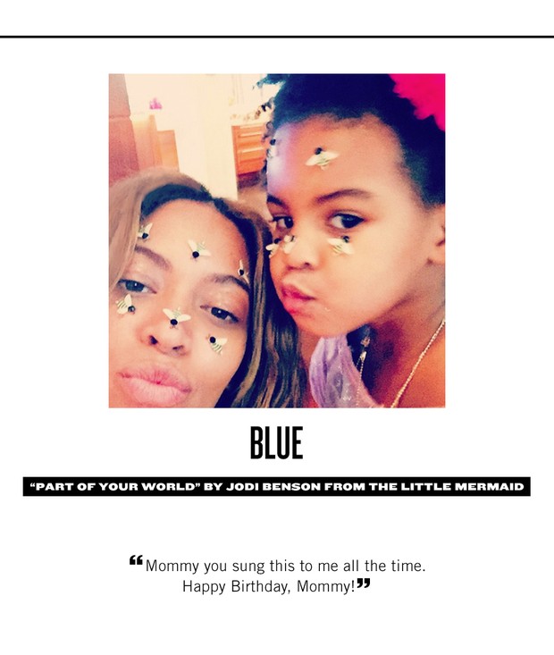 Beyoncé com a filha Blue (Foto: Reprodução/ Site Oficial)