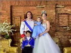Wesley Safadão se transforma em príncipe em festa de 1 ano da filha