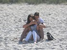 Olivier Giroud, jogador da França, curte passeio romântico com a mulher no Rio