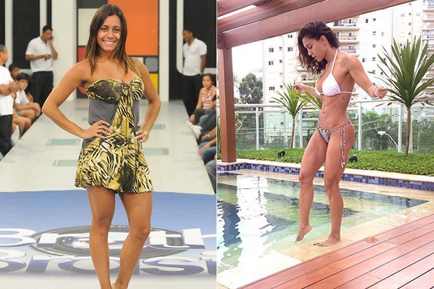 Lia Khey perdeu barriga e conquistou corpo sequinho. Trocou cabelos lisos por ondulado natural (Foto: TV Globo/Divulgação/Reprodução)