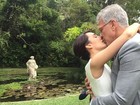 Após se casar com Pedro Bial, Maria Prata posta foto beijando o marido