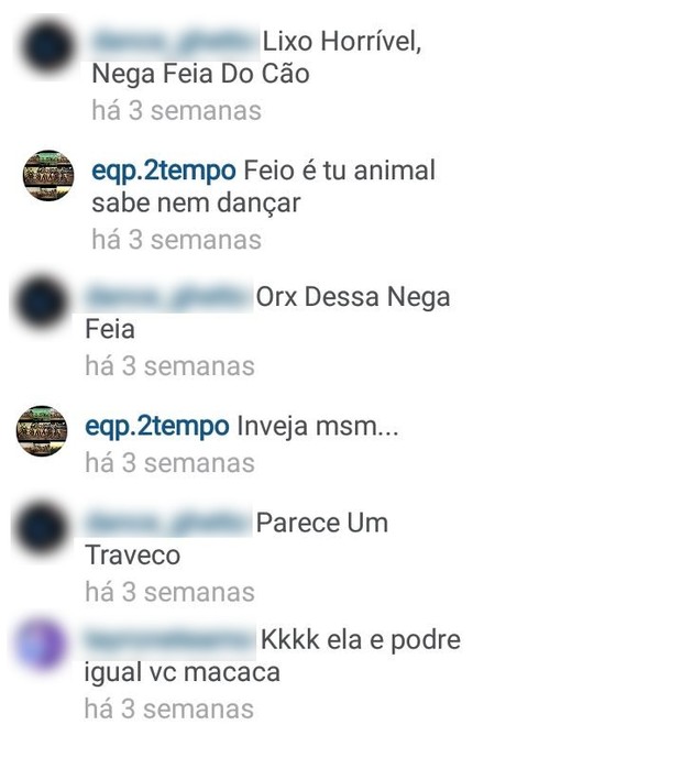 Comentários preconceituosos contra Adélia (Foto: Reprodução/ Instagram)