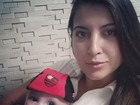 Priscila Pires torce pelo Flamengo e veste o filho com as cores do time