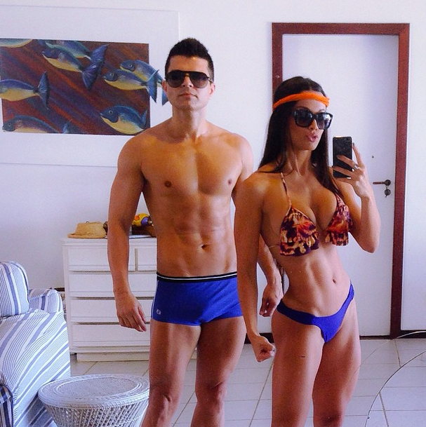 Fernanda D&#39;Avila e o marido (Foto: Reprodução/Instagram)
