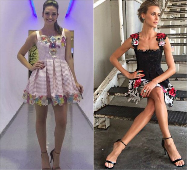 Juliana Paiva e Renata Kuerten apostam em vestidos retrô com saia em A (Foto: Reprodução do Instagram)