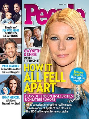 Capa da People com Gwyneth Paltrow e Chris Martin (Foto: Reprodução / People Magazine)