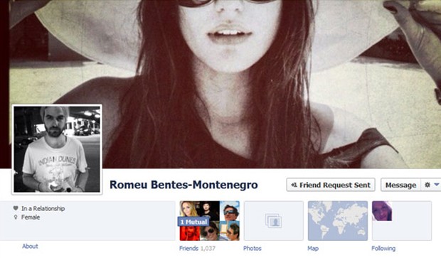 Romeu Montenegro, namorado de Antonia Morais (Foto: Facebook/Reprodução)