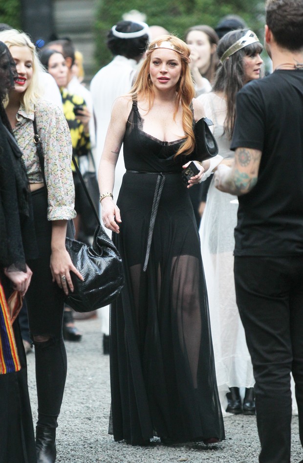 X17 - Lindsay Lohan em desfile em Nova York, nos Estados Unidos (Foto: X17/ Agência)