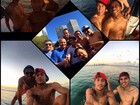 Sem camisa, Neymar curte dia de folga com os amigos em Miami