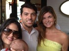 Cristiana Oliveira passa o domingo com a filha e o neto