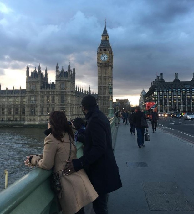 Fernanda Souza e Thiaguinho em Londres, na Inglaterra (Foto: Reprodução/Instagram)