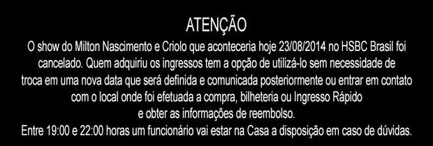 Milton Nascimento - show cancelado (Foto: Site Oficial/Reprodução)