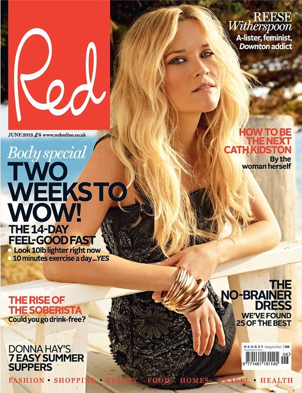 Reese Witherspoon na capa da revista 'Red' (Foto: Reprodução)