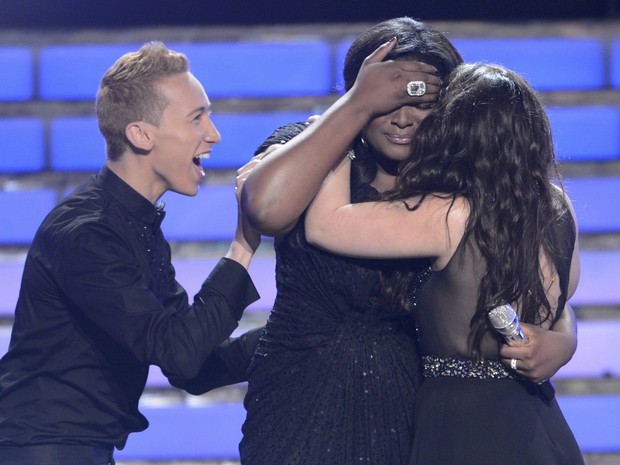 Candice Glover, vencedora da 12ª temporada do ‘American Idol’ em Los Angeles, nos Estados Unidos (Foto: Phil McCarten/ Reuters)