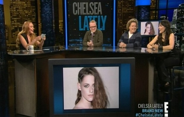Lindsay Lohan no programa &quot;Chelsea Lately&quot; (Foto: Video/Reprodução)