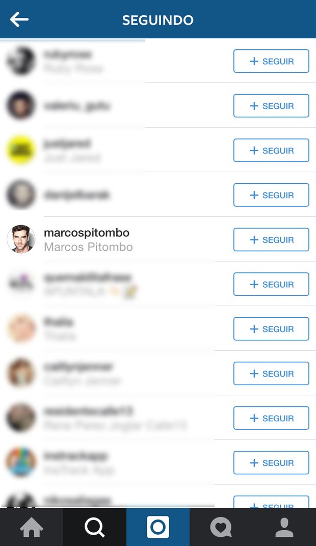 Ricky Martin segue o ator Marcos Pitombo no Instagram (Foto: Instagram / Reprodução)