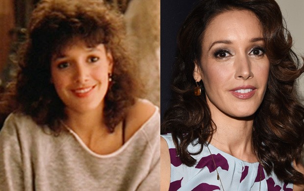 Jennifer Beals em 1983 no filme Flashdance e em 2015 (Foto: Divulgação/Agência Getty Images)