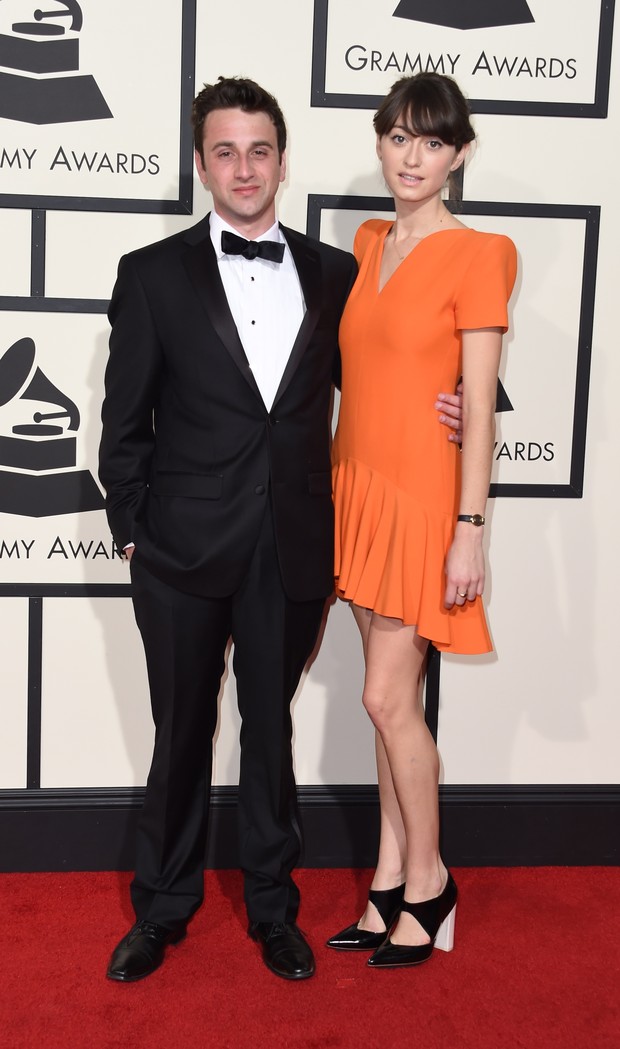 Justin Hurwitz e a namorada no Grammy 2016 (Foto: Getty Images)