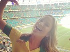 Claudia Leitte vibra com jogo do Brasil