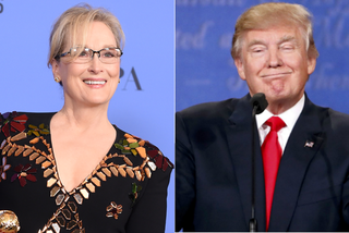 Meryl Streep e Donald Trump (Foto: AFP/Reuters)