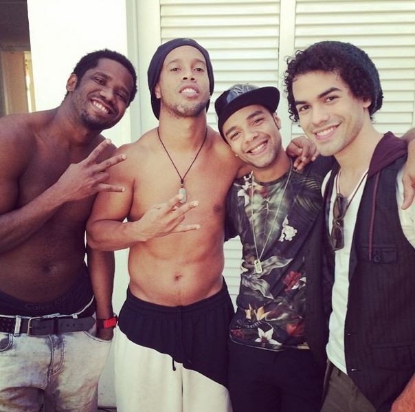  Jhama Trio Ternura, Ronaldinho Gaucho, e Adriano Ribeiro (Foto: Instagram / Reprodução)