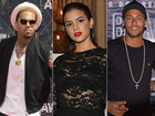 Neymar manda recado a Chris Brown após cantor seguir Bruna Marquezine