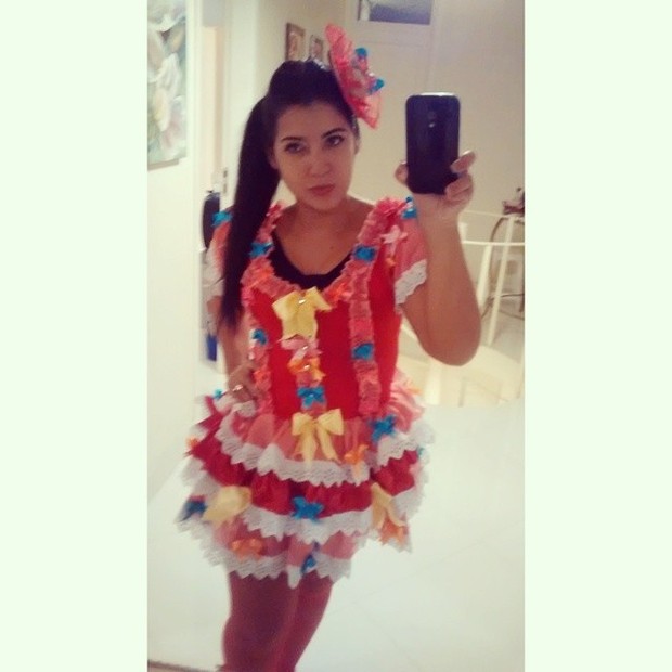 Priscila Pires pronta para arraial (Foto: Reprodução/ Instagram)