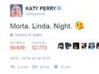 Katy Perry grava recado para os fãs com palavras em português; ouça!