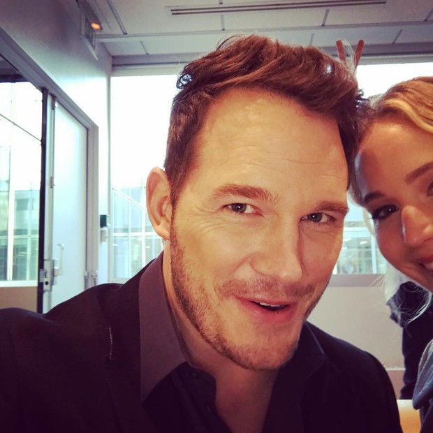 Chris Pratt e Jennifer Lawrence no Instagram (Foto: Reprodução/Instagram)