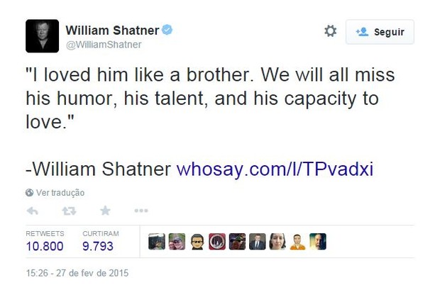 William Shatner (Foto: Reprodução)