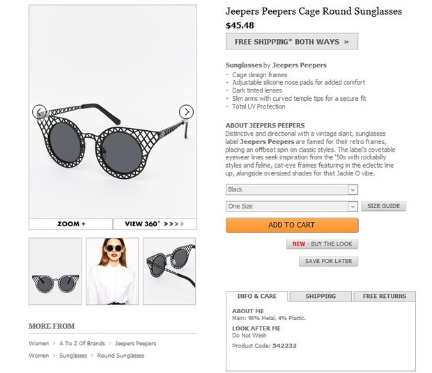 Óculos usados pela Beyoncé (Foto: Reprodução)