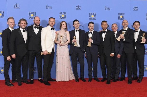 Elenco e equipe da série La La Land (Foto: AFP)