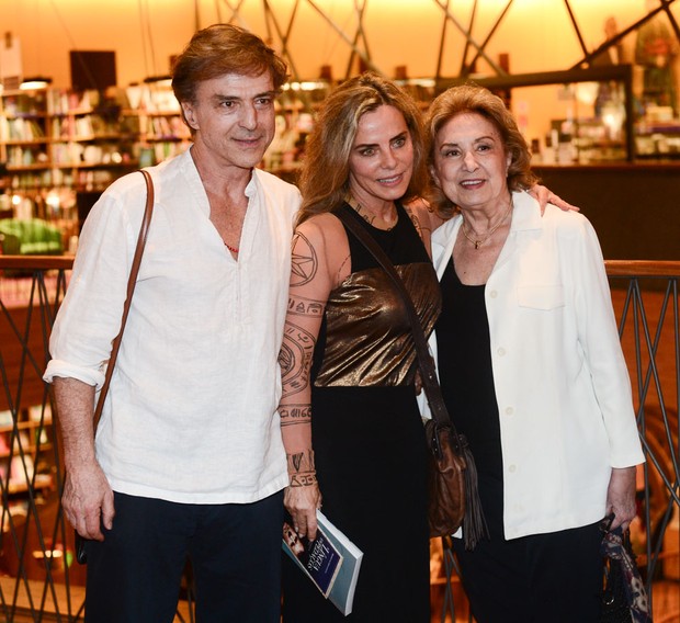 Carlos Alberto Riccelli, Bruna Lombardi e Eva Wilma (Foto: Francisco Cepeda/AGNews)