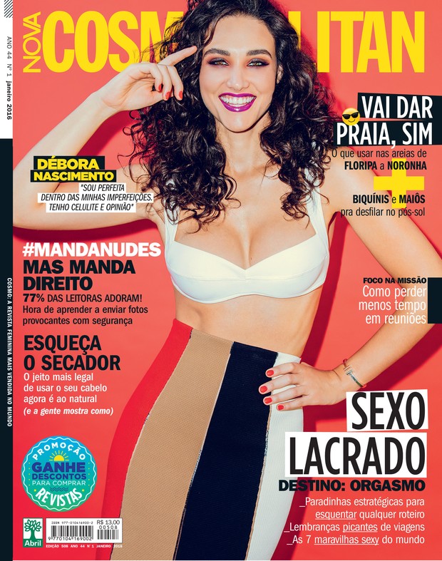 Débora Nascimento estampa a capa da edição de janeiro da COSMOPOLITAN (Foto: Alex Batista/Cosmopolitan)