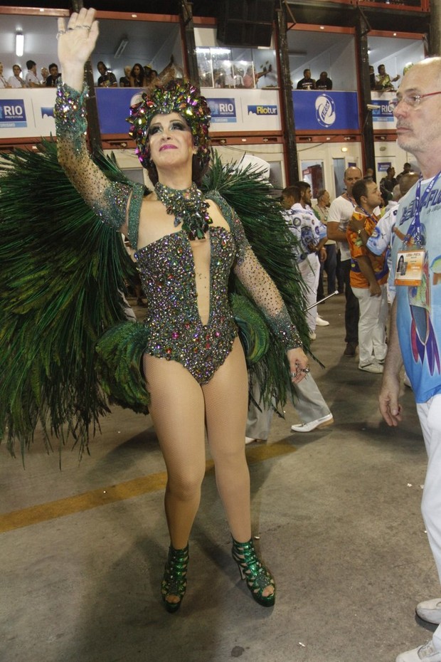 Cláudia Raia desfilando pela Beija Flor (Foto: Thyago Andrade/ Foto Rio News)