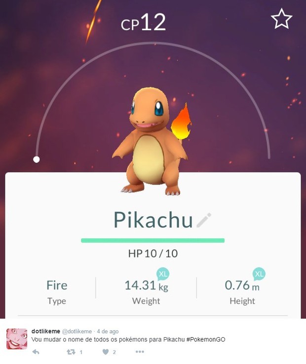 Os nomes mais bizarros dados aos Pokémon de Pokémon GO #2
