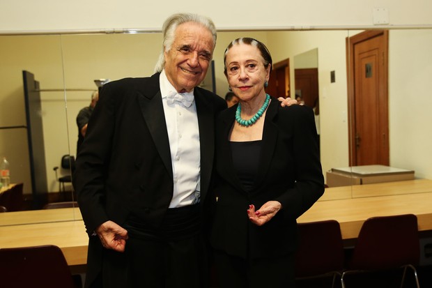 Fernanda Montenegro com o maestro João Carlos Martins (Foto: Manuela Scarpa/Photo Rio News)