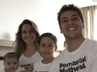 Fernanda Gentil posa em família e seguidores elogiam: 'Lindos'