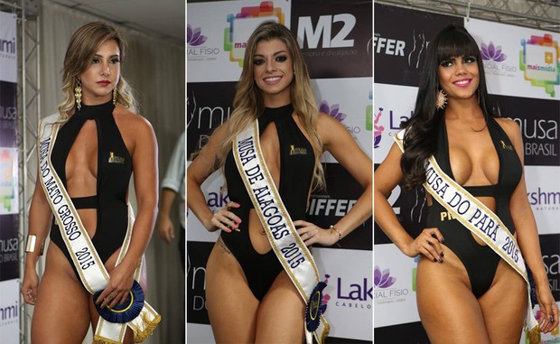 Candidatas Musa do Brasil: Raquel Santos, Mato Grosso | Thais Pazeto, Alagoas | Theila Sabrina, Pará (Foto: Divulgação)