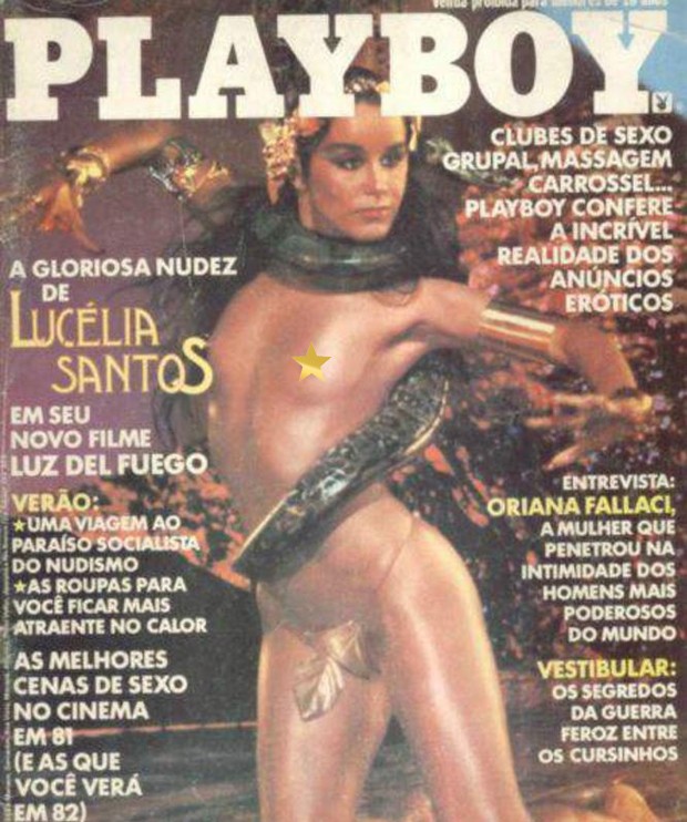 Lucélia Santos na capa da Playboy em novembro de 1981 (Foto: Reprodução)