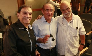 Dedé, Renato Aragão e Lima Duarte (Foto: Isac Luz/EGO)