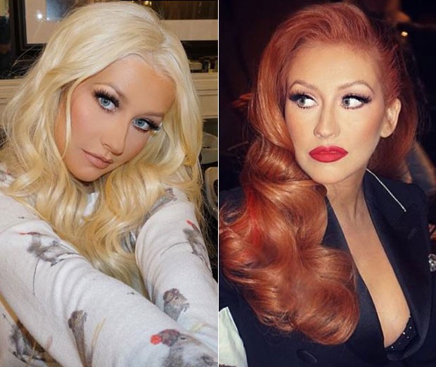 Christina Aguilera - antes e depois (Foto: Reprodução/Instagram)