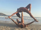 Carol Nakamura e Aislan Lottici mostram elasticidade em exercício