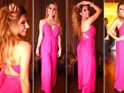 Carolina Portaluppi dispensa lingerie e usa look de R$ 1.300 em festa