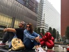 Flávia Alessandra e Otaviano Costa viajam para NY com a família